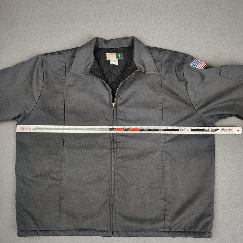 Vintage Wear Guard Jacket Men *Fits* 4XL 5XL Gray Quilted Lining Insulated‎ Coat